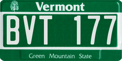 VT license plate BVT177