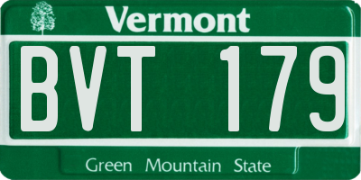 VT license plate BVT179