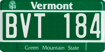 VT license plate BVT184