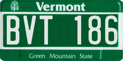 VT license plate BVT186
