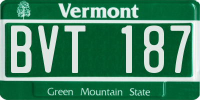 VT license plate BVT187