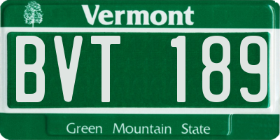 VT license plate BVT189