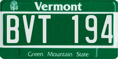 VT license plate BVT194