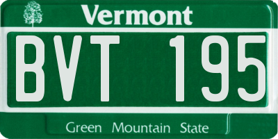 VT license plate BVT195