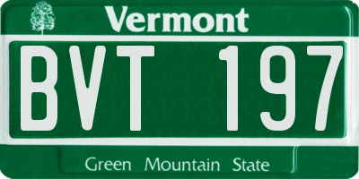 VT license plate BVT197