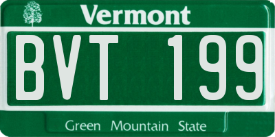 VT license plate BVT199