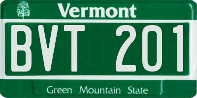 VT license plate BVT201