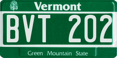 VT license plate BVT202