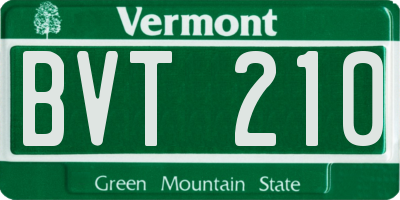 VT license plate BVT210