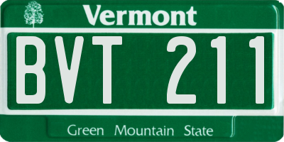 VT license plate BVT211