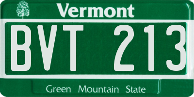 VT license plate BVT213
