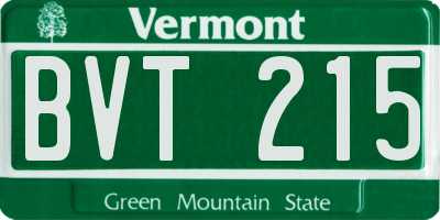 VT license plate BVT215