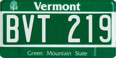 VT license plate BVT219