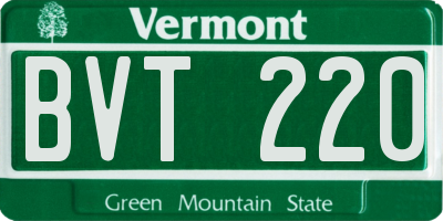 VT license plate BVT220