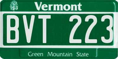 VT license plate BVT223