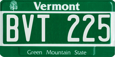 VT license plate BVT225