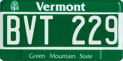 VT license plate BVT229