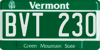 VT license plate BVT230
