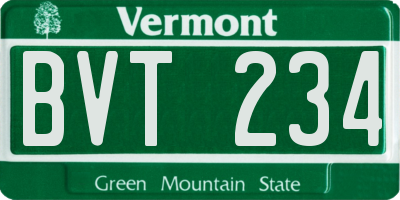 VT license plate BVT234