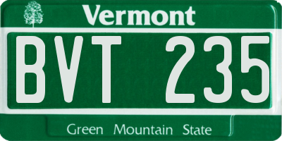 VT license plate BVT235