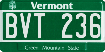 VT license plate BVT236
