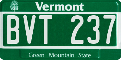 VT license plate BVT237