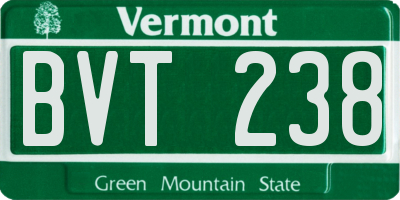 VT license plate BVT238