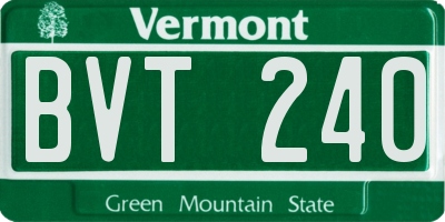 VT license plate BVT240