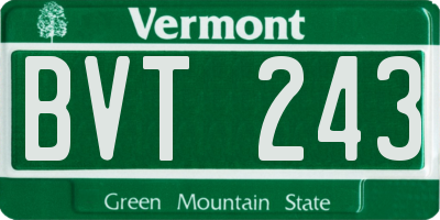 VT license plate BVT243
