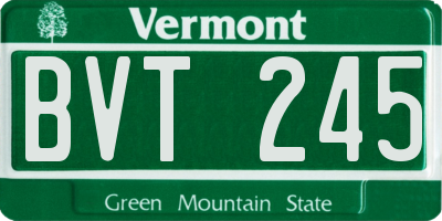 VT license plate BVT245