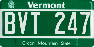 VT license plate BVT247