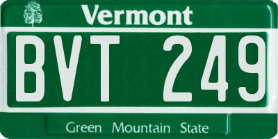 VT license plate BVT249