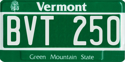 VT license plate BVT250