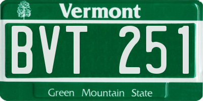 VT license plate BVT251