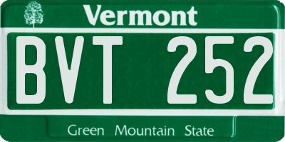 VT license plate BVT252