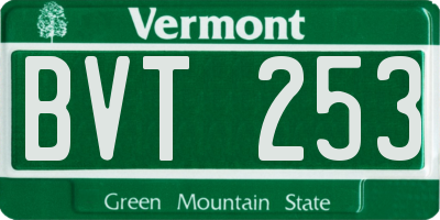VT license plate BVT253