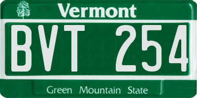 VT license plate BVT254