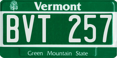 VT license plate BVT257
