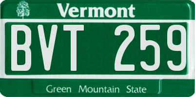 VT license plate BVT259