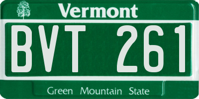 VT license plate BVT261