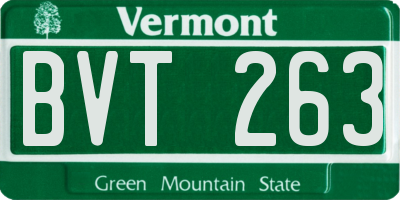 VT license plate BVT263