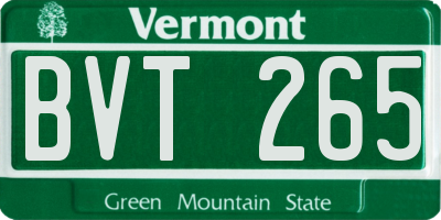 VT license plate BVT265