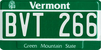 VT license plate BVT266