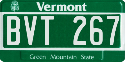 VT license plate BVT267