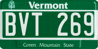 VT license plate BVT269