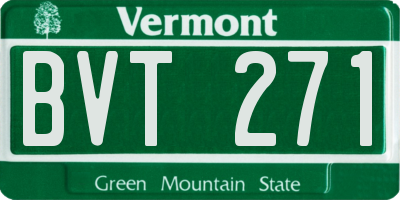 VT license plate BVT271