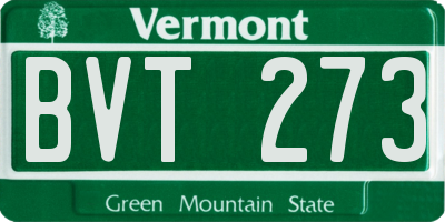 VT license plate BVT273