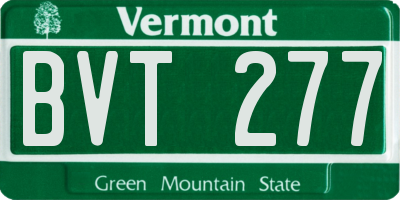 VT license plate BVT277