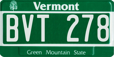 VT license plate BVT278