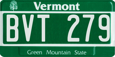 VT license plate BVT279